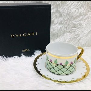 Bvlgari Cassata Dolci Deco Demitasse Cup and Saucer Rosenthal Germany Bulgari